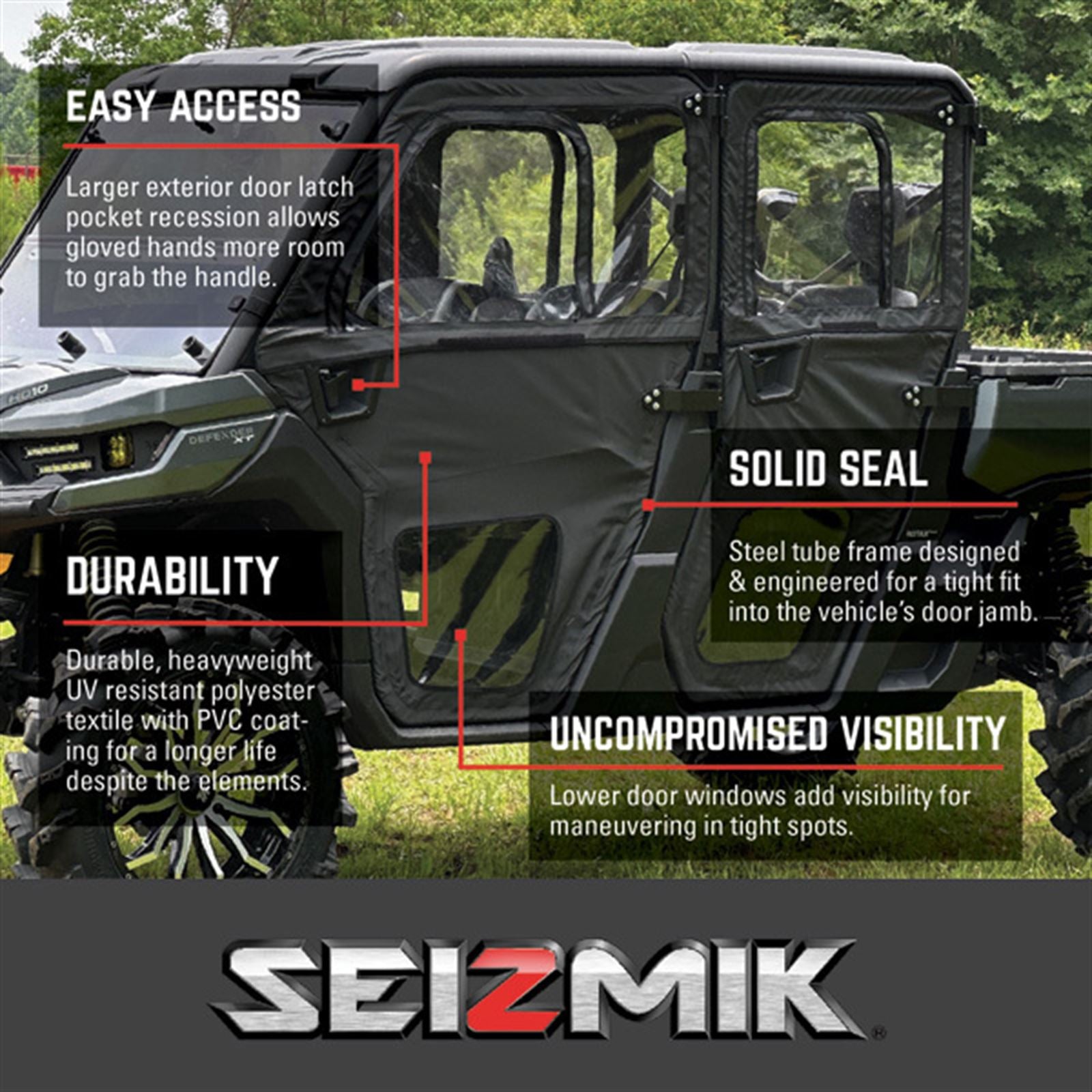 Seizmik Framed Door Kit for Can-Am Defender MAX 52-06069_1725717