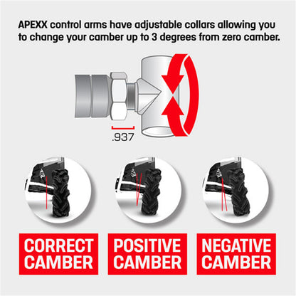 High Lifter APEXX Front Forward Upper & Lower Control Arms [MPN: HDFFA-XPED-B1]_1734371