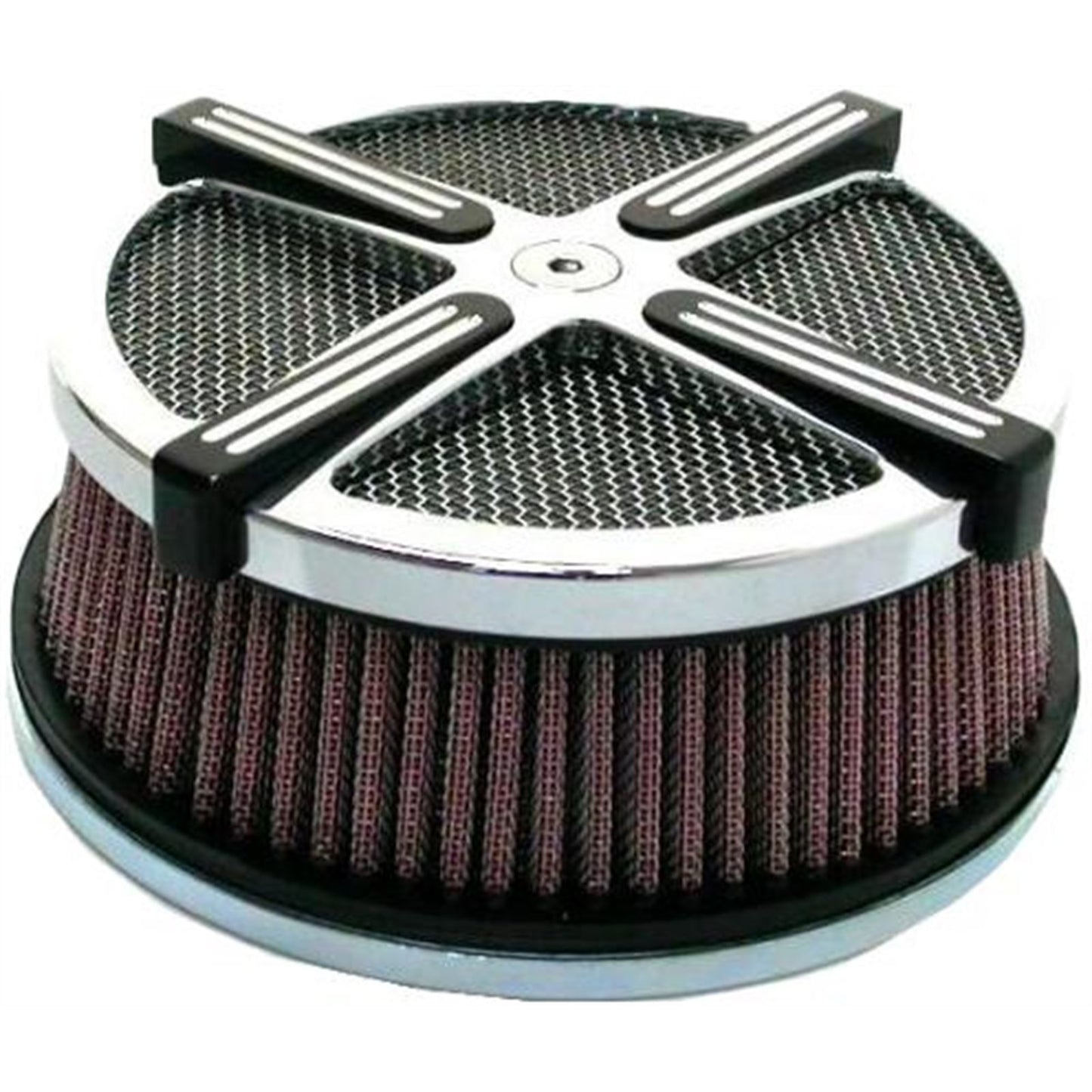 Harddrive X-Force Air Cleaner Kit - Chrome/Black 120332_1546158