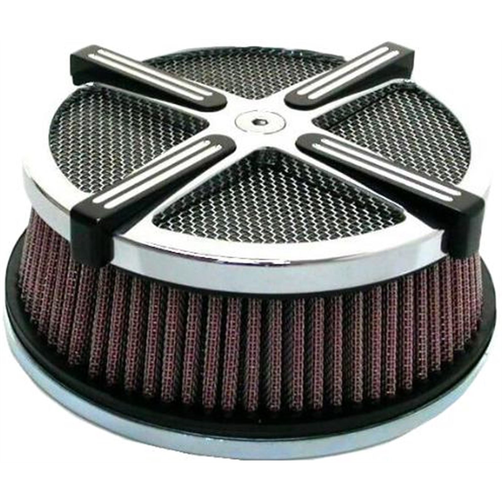 Harddrive X-Force Air Cleaner Kit - Chrome/Black 120332_1546158