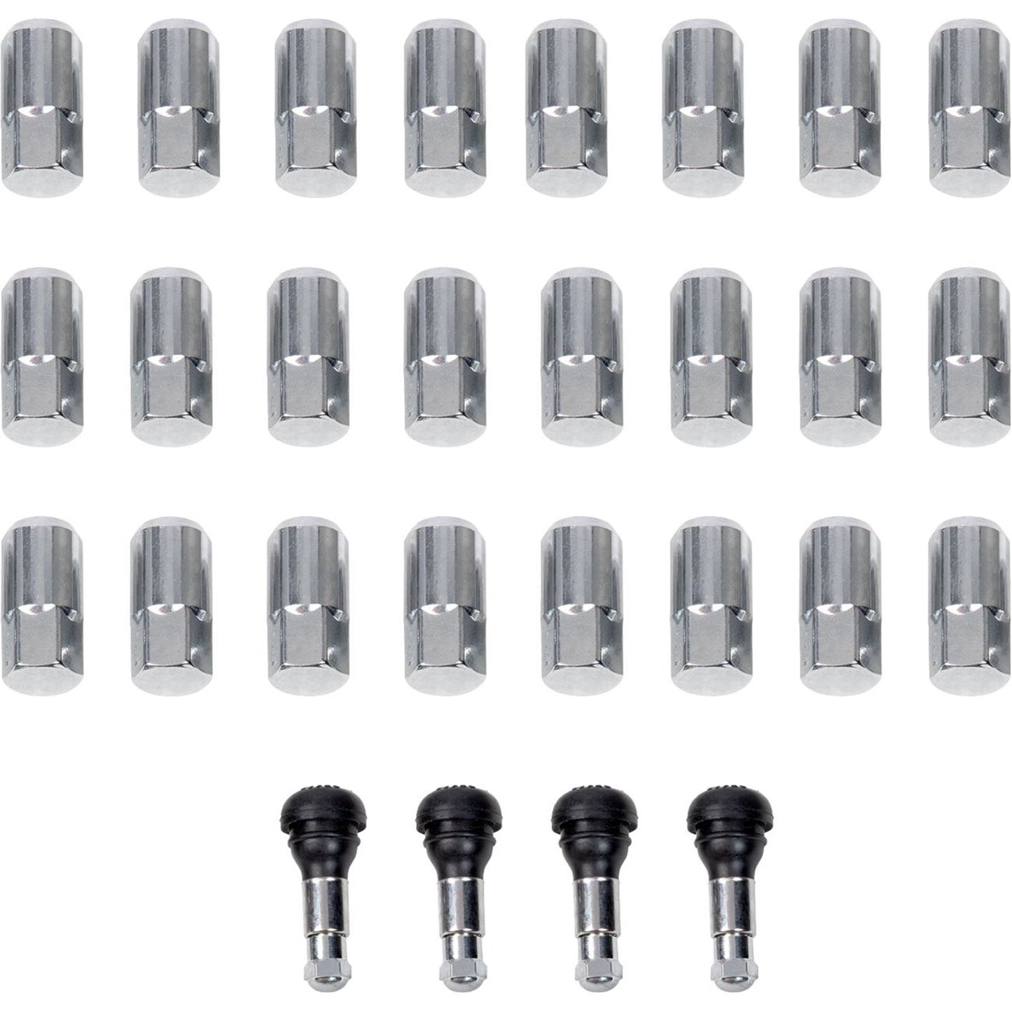 Moose Offroad Lug Nuts - Valve Stems 12mm x 1.50 Chrome - 24/Pack [MPN: SP300MO207-24]_1864064