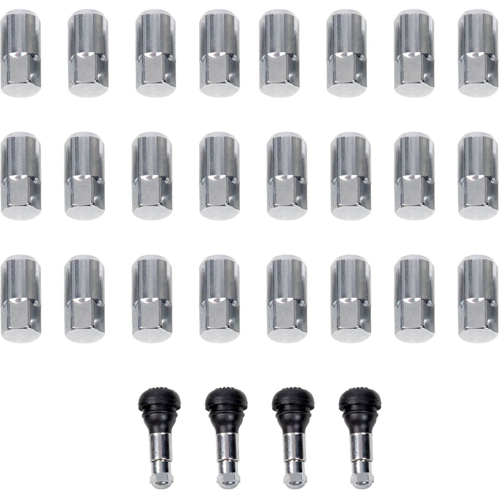 Moose Offroad Lug Nuts - Valve Stems 12mm x 1.50 Chrome - 24/Pack [MPN: SP300MO207-24]_1864064