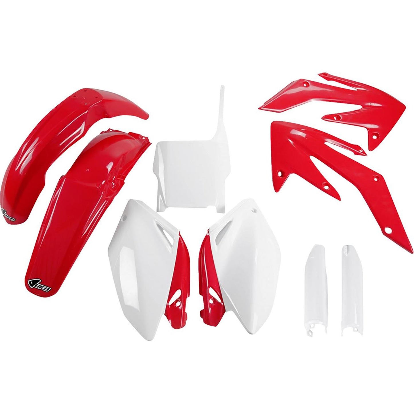 UFO Plastics Body Kit - Red/White for Honda CRF250R [MPN: HOKIT104F@999]_1547131
