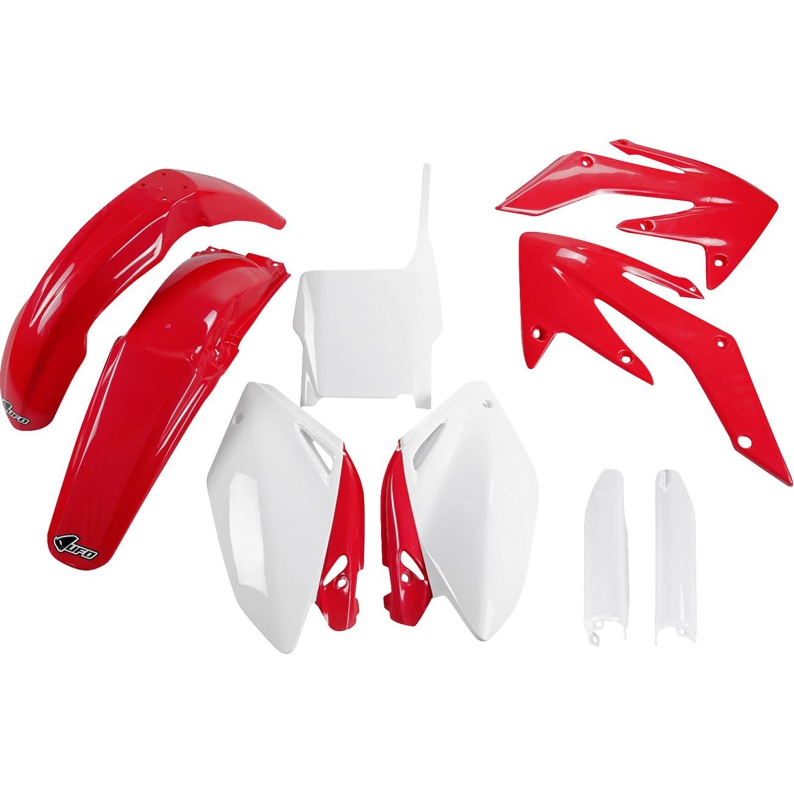 UFO Plastics Body Kit - Red/White for Honda CRF250R [MPN: HOKIT104F@999]_1547131