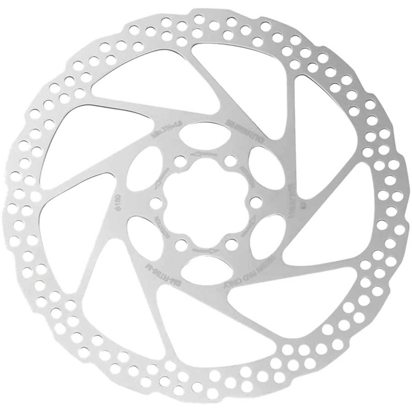 Shimano Deore SM-RT56-MP Disc Brake Rotor - 180mm, 6-Bolt, Silver [MPN: ESMRT56MP]_1998599