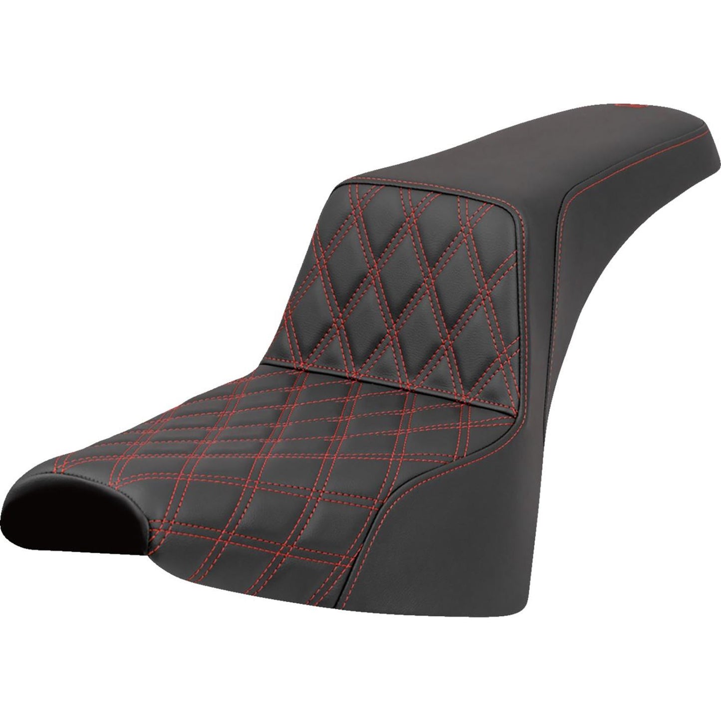 Saddlemen Step-Up Seat - Front Lattice Stitch - Red Stitch - FXST/FXBB '18-'25 8183017204_1547143