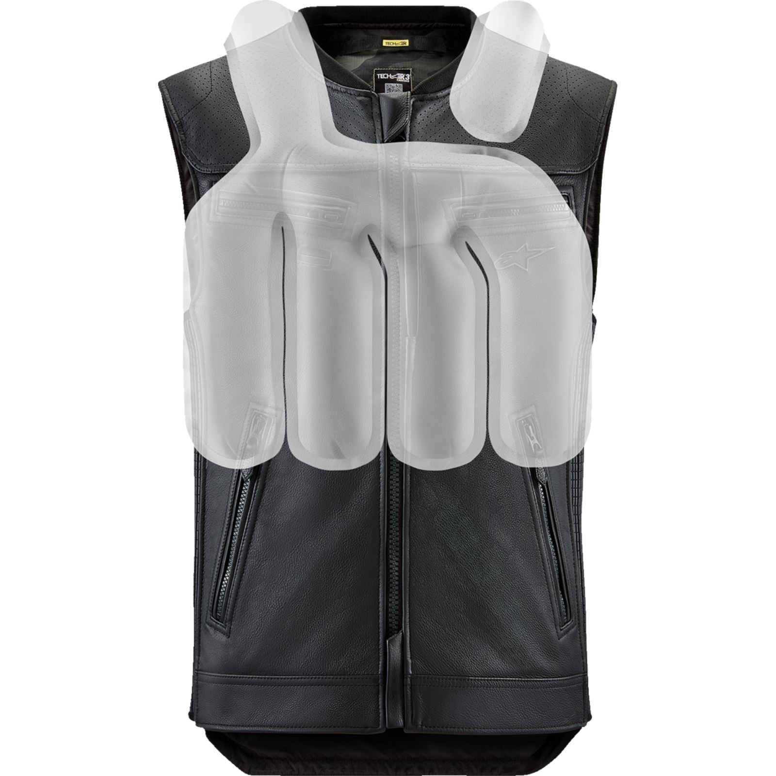 Alpinestars Tech-Air® 3 v2 Canvas Vest - Black - 4XL [MPN: 6505125-10-4XL]_1546782