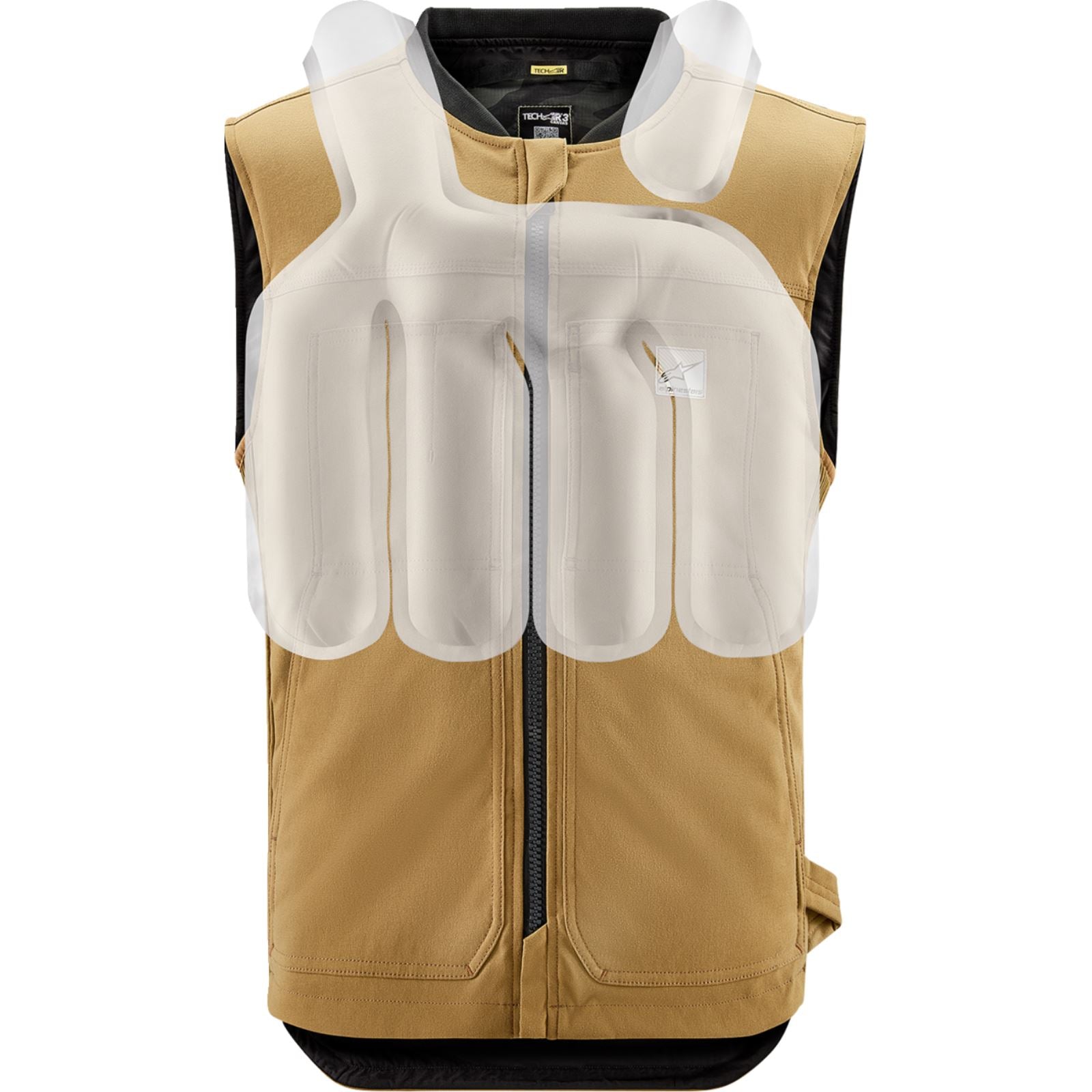 Alpinestars Tech-Air® 3 v2 Canvas Vest - Tan - 4XL [MPN: 6505125-86-4XL]_1546813