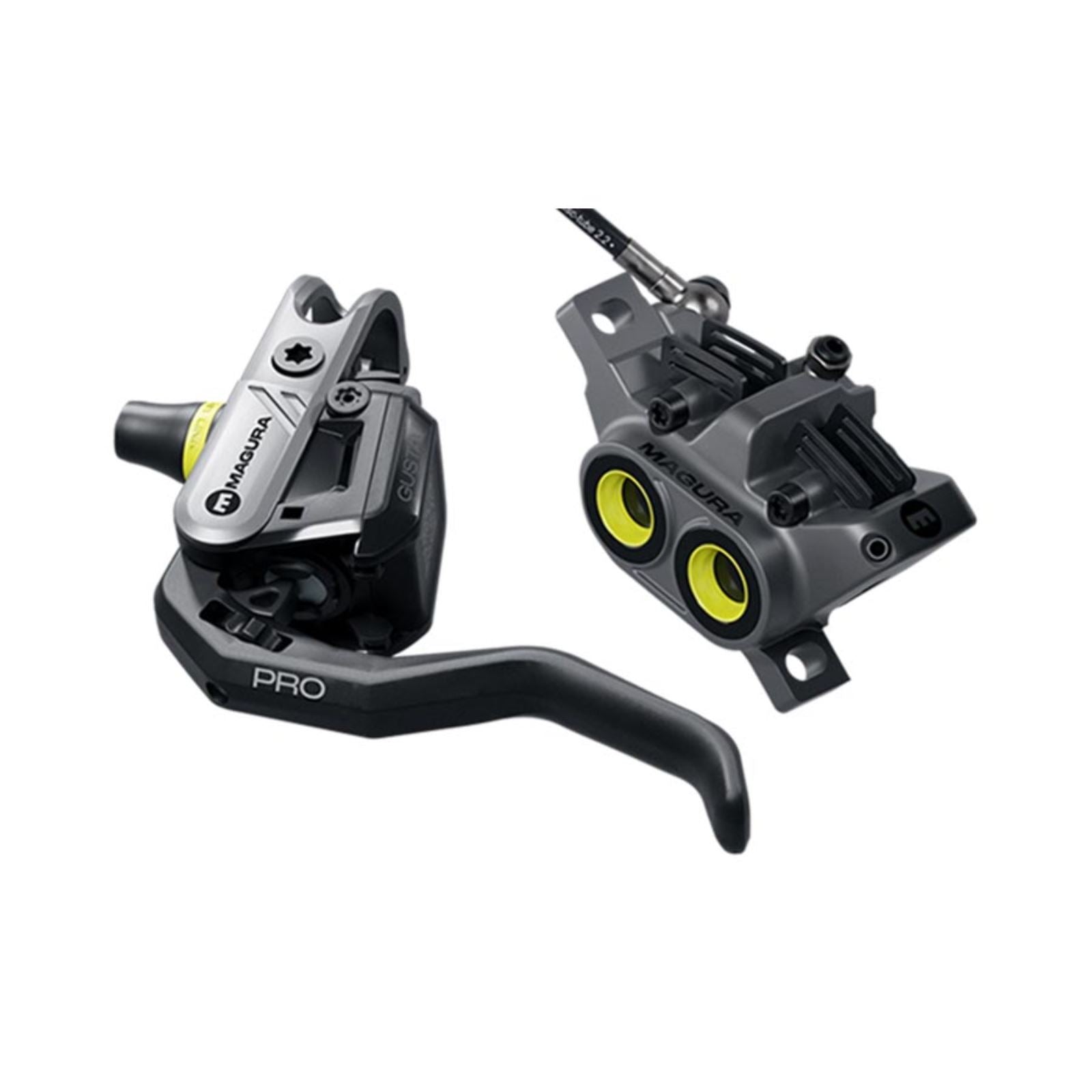Magura Gustav Pro Disc Brake and Lever - Front/Rear, 4-Piston, Black/Gray [MPN: 2703046]_1546860