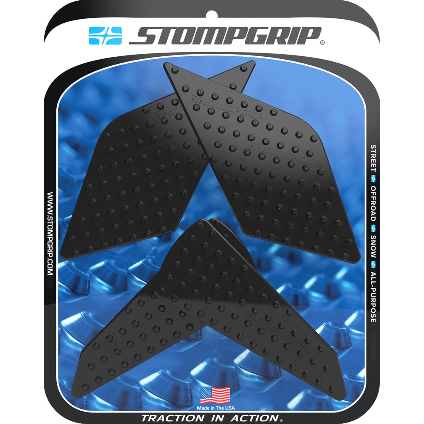 Stompgrip Tank Pad Kit - Volcano - Black for Kawasaki [MPN: 55-10-0204B]_1731578