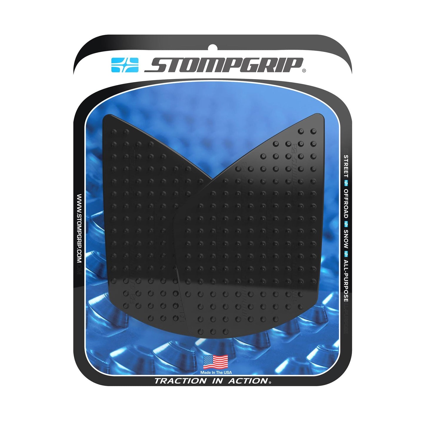 Stompgrip Traction Pad Tank Grips - Volcano - Black for Street Triple 765 [MPN: 55-10-0199B]_1548190