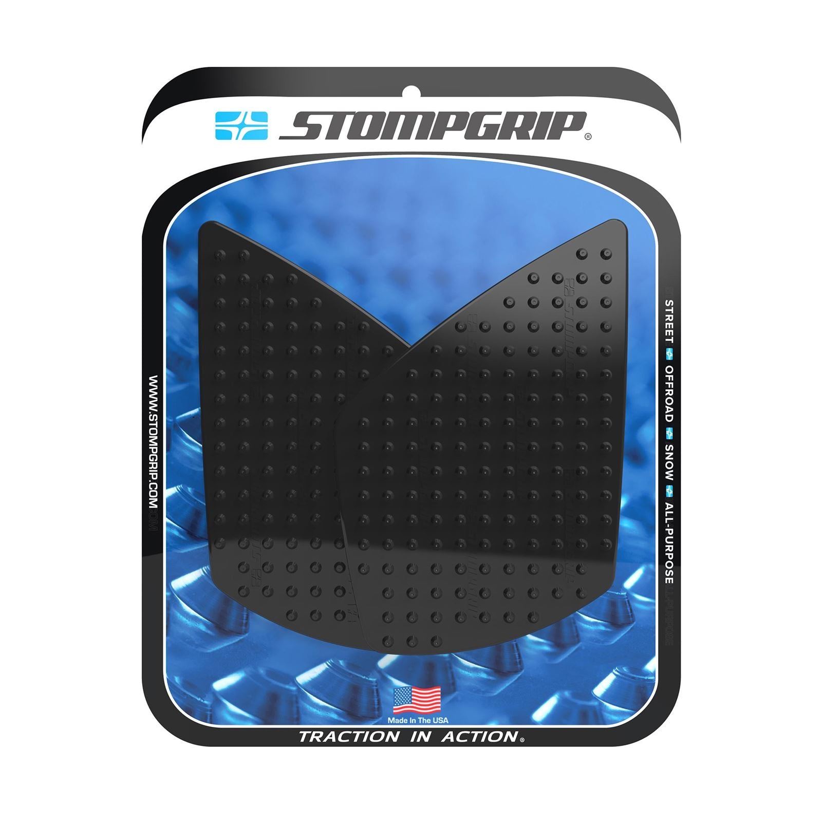 Stompgrip Traction Pad Tank Grips - Volcano - Black for Street Triple 765 [MPN: 55-10-0199B]_1548190