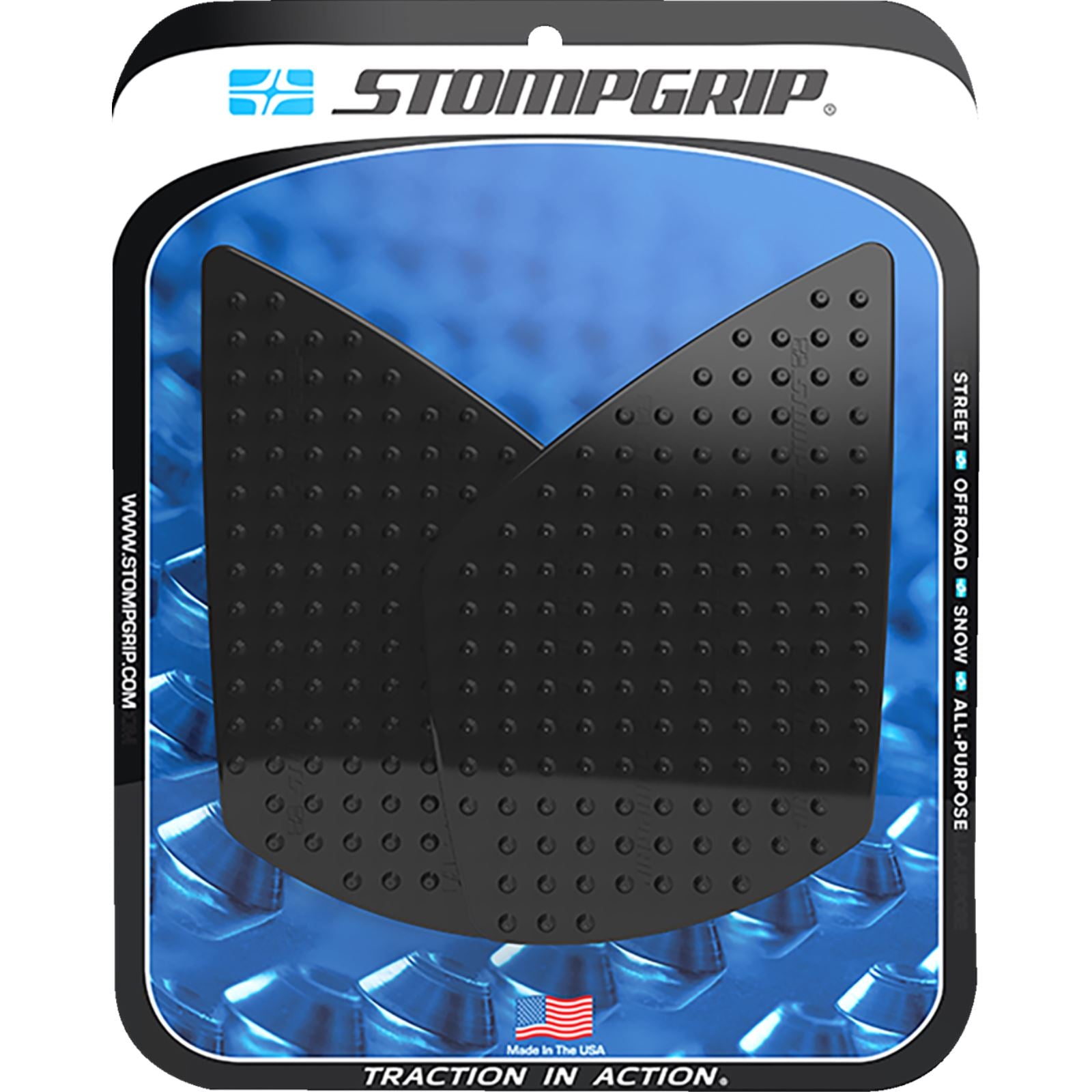 Stompgrip Traction Pad Tank Grips - Volcano - Black for Street Triple 765 [MPN: 55-10-0199B]_1731735
