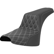 Saddlemen Step-Up Seat - Front Lattice Stitch White Stitch FXST/FXBB '18-'25 818-30-17206_1547554