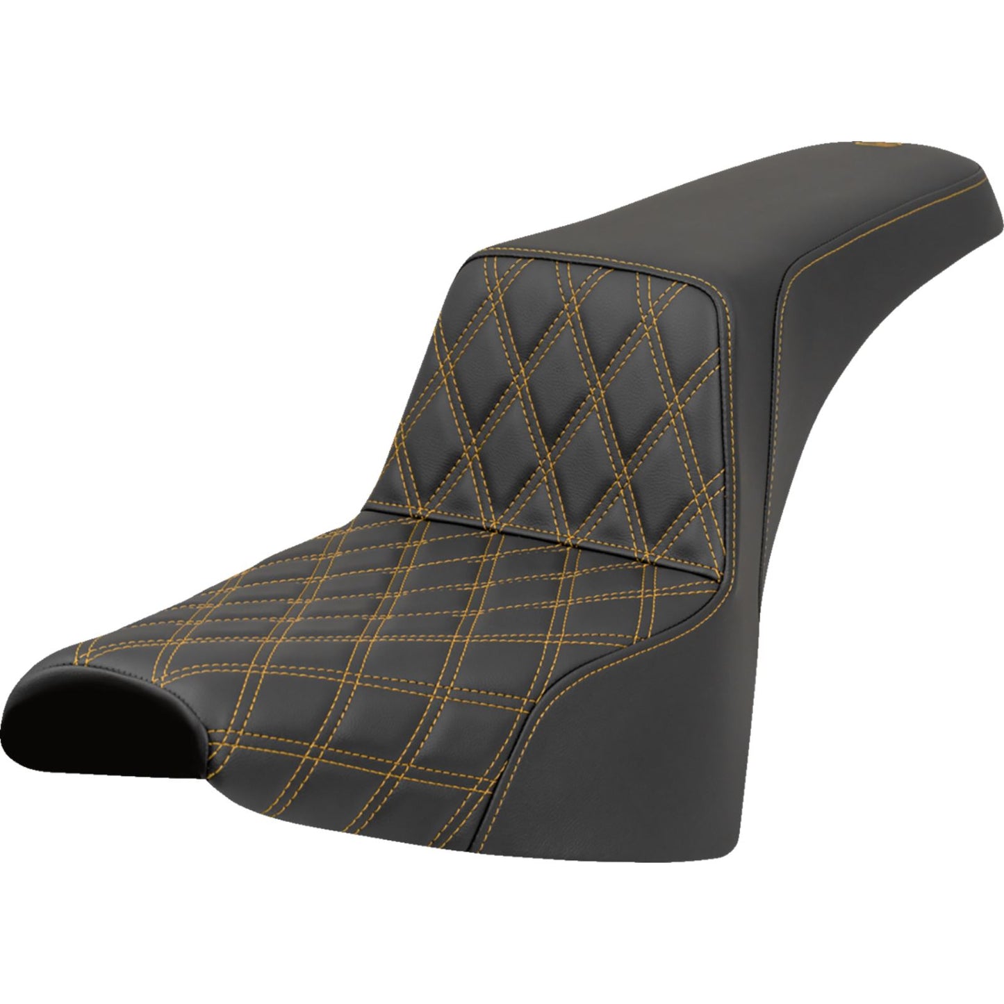 Saddlemen Step-Up Seat - Front Lattice Stitch - Gold Stitch FXST/FXBB '18-'25 818-30-17207_1547555