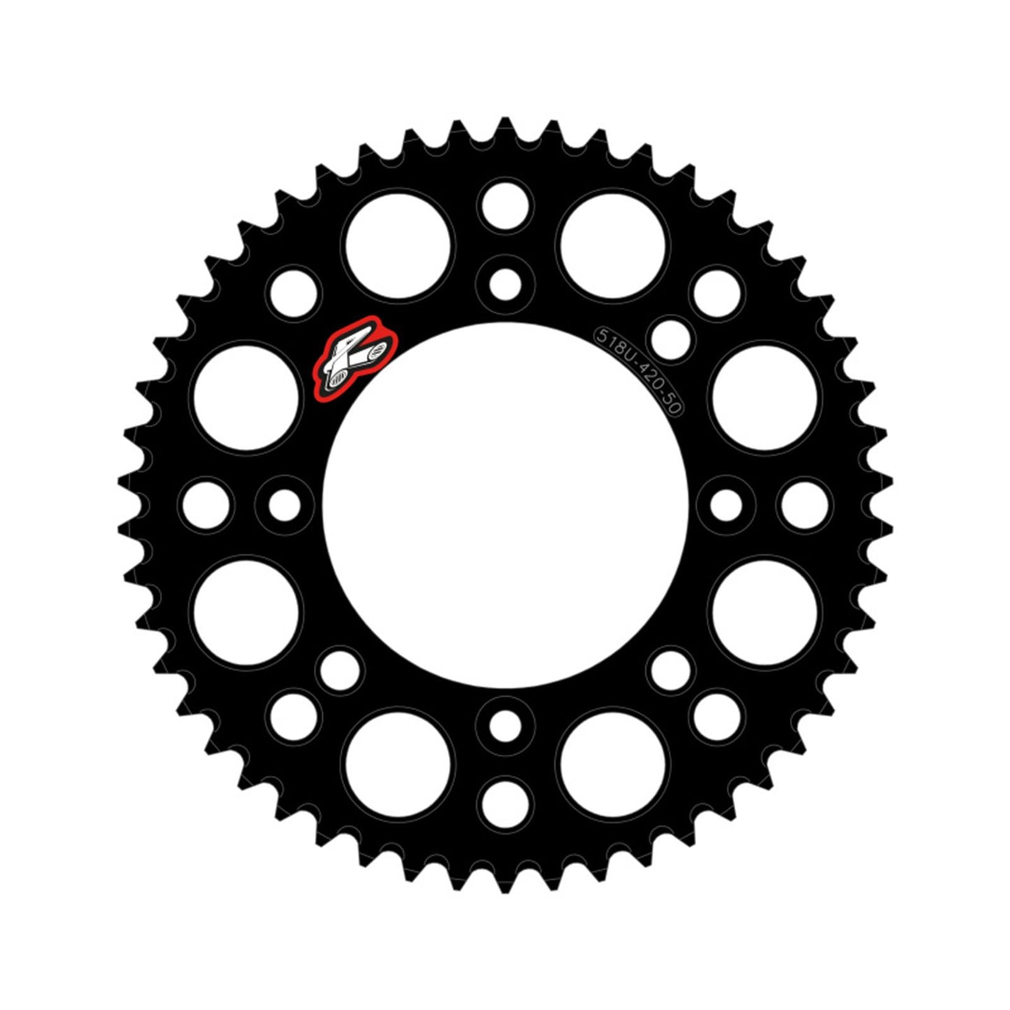 Renthal Rear Chain Wheel for KTM 65 2025 - Black 420-49GP Teeth 518U-420-49GPBK_1768876