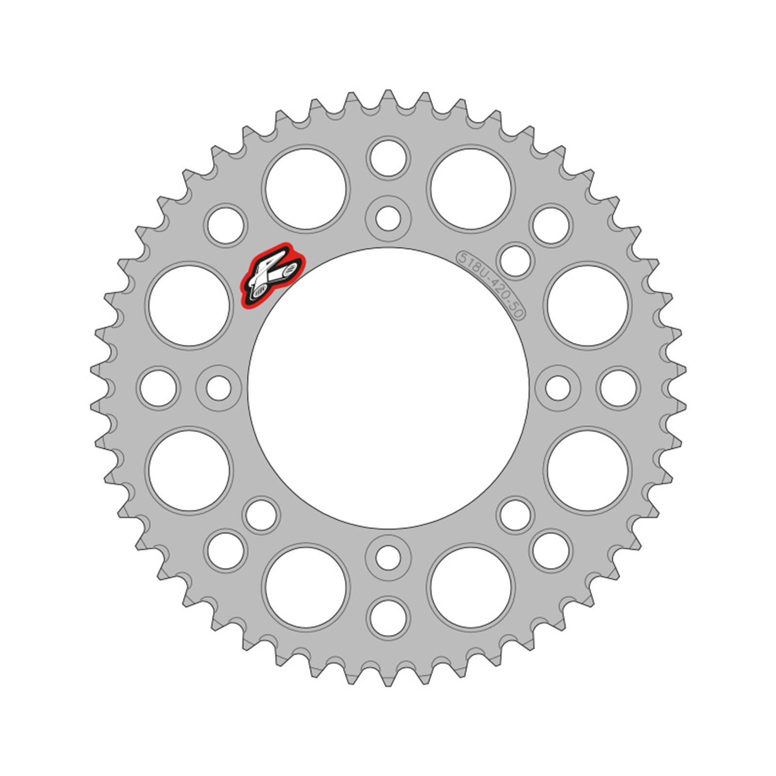Renthal Rear Chain Wheel for KTM 65 2025 - Silver 420-49GP Teeth 518U-420-49GPSI_1768877