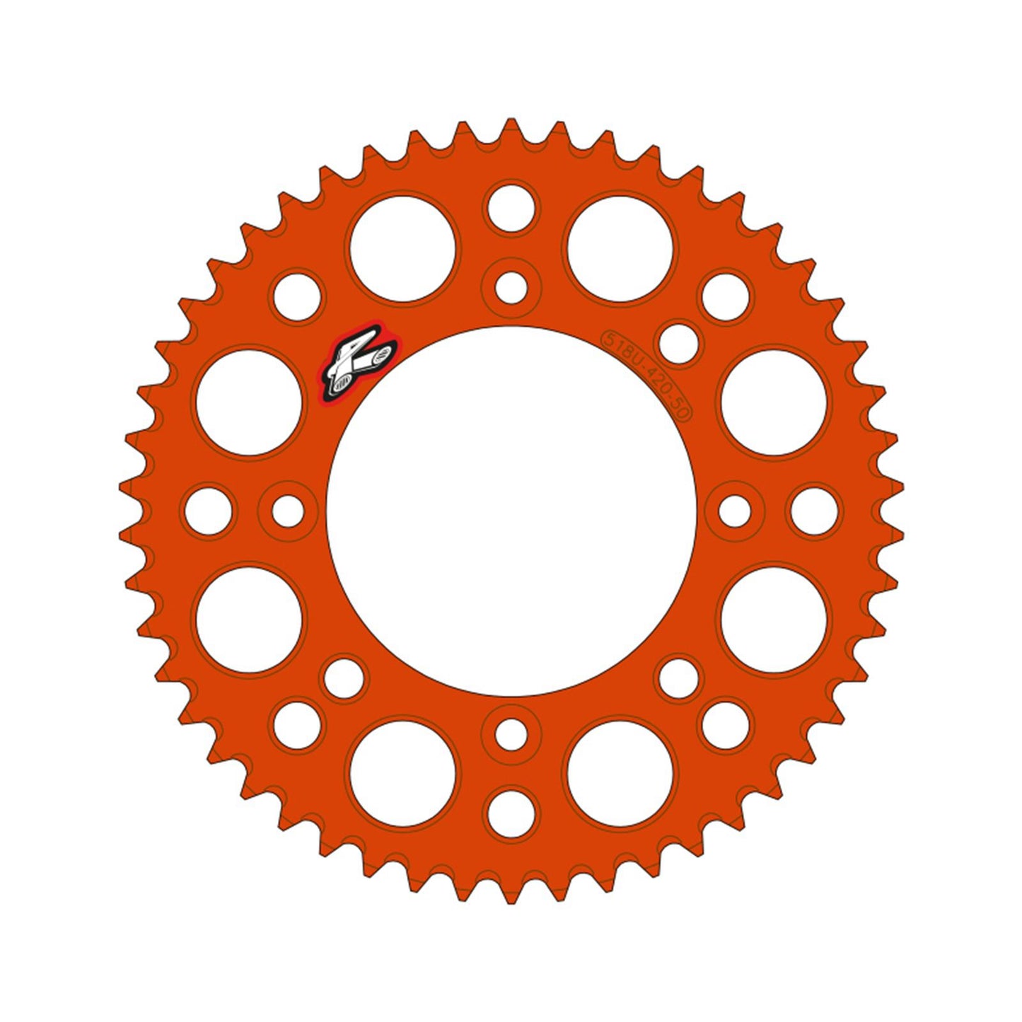 Renthal Rear Chain Wheel for KTM 65 2025 - Orange 420-50GP Teeth 518U-420-50GPOR_1768871