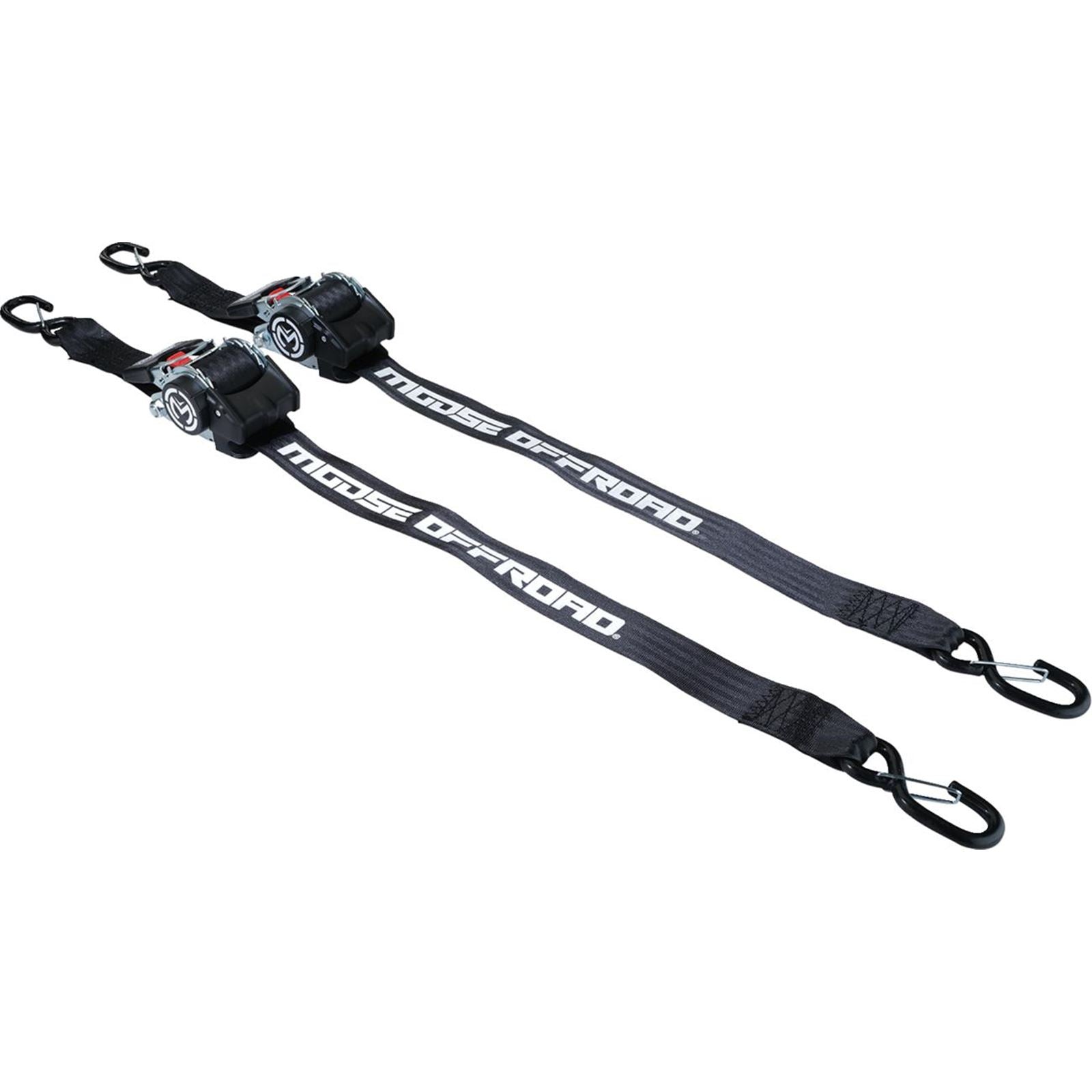 Moose Offroad Retractable Ratcheting Straps - 2" x 10' - Black [MPN: 3920-0537]_1624217