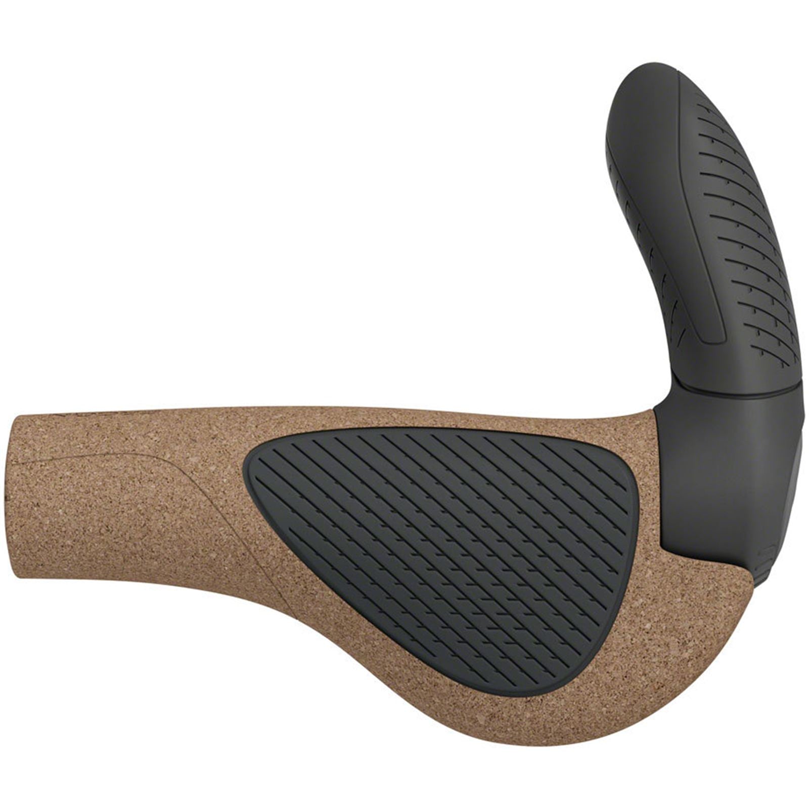 Ergon GP3 Evo BioKork Grips - Lock-On - Large- Black/Tan [MPN: 42410338]_1924996