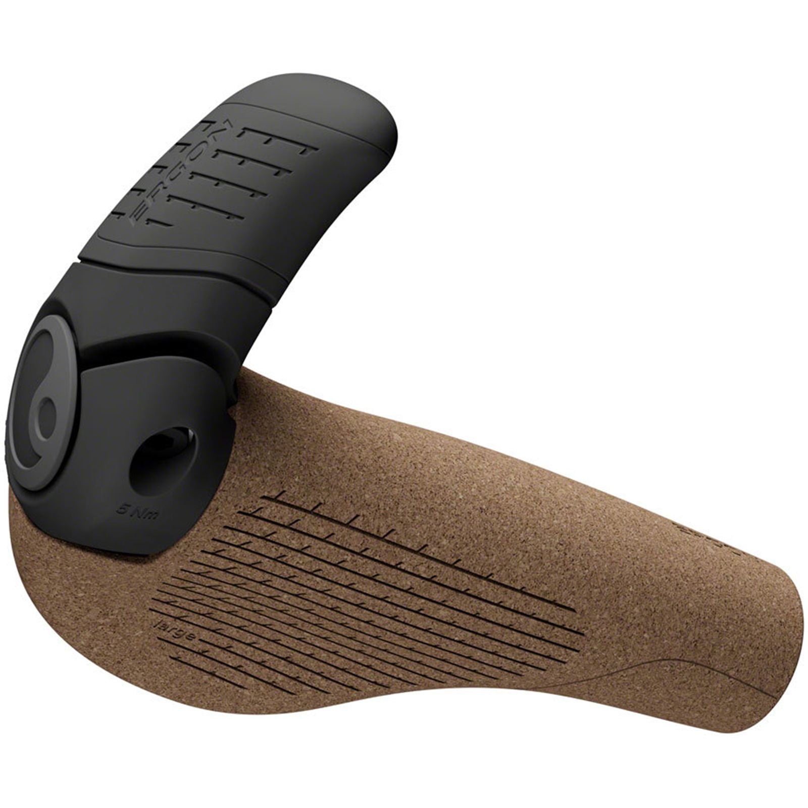 Ergon GP2 Evo BioKork Grips - Lock-On - Large- Black/Tan [MPN: 42410329]_1924961