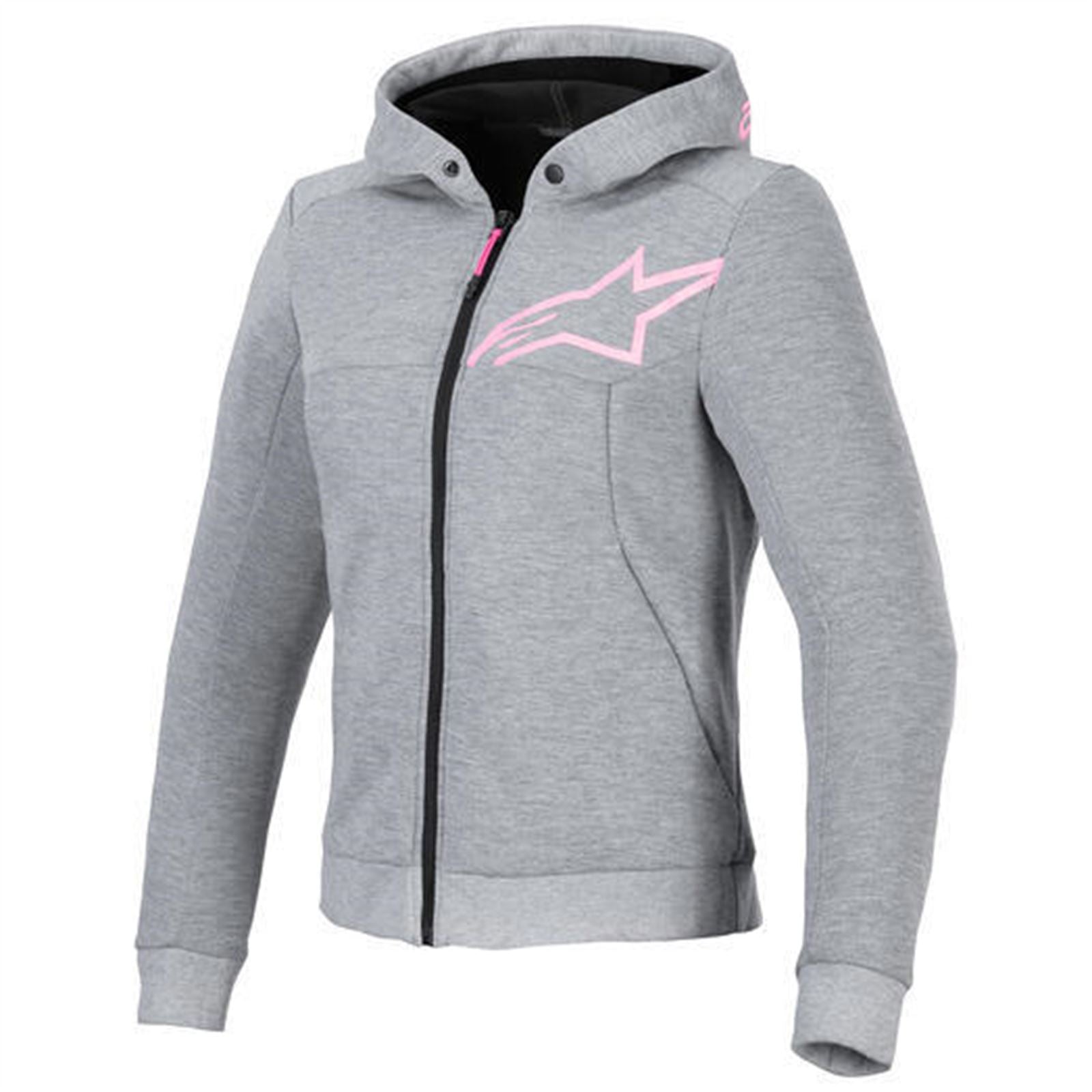 Alpinestars Stella Chrome V2 Sport Hoodie - Gray Heather/Fluo Pink - X-Small [MPN: 42102259197-XS]_1618518