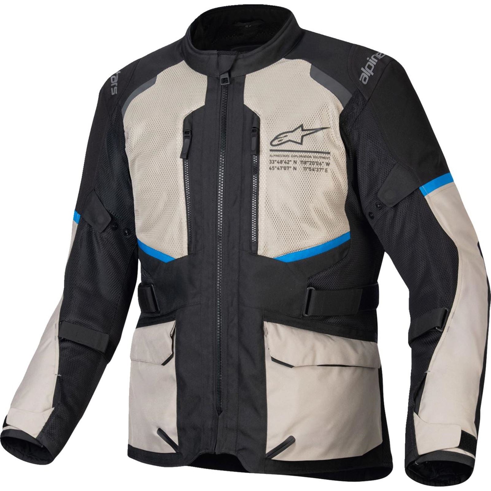 Alpinestars Andes Air Drystar® Jacket - Black/Laurel Gray/Bright Blue_1556250