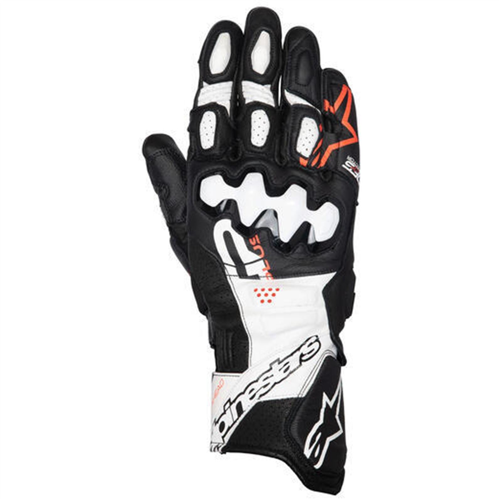 Alpinestars GP Plus R V3 Leather Gloves - Black/White/Red Fluo_1618643