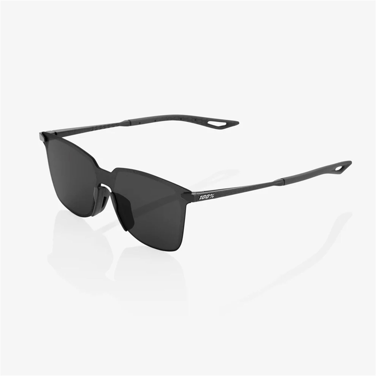 100% Legere™ SQUARE Sunglasses - Polished Black - Smoke Lens 60020-00009_1768201