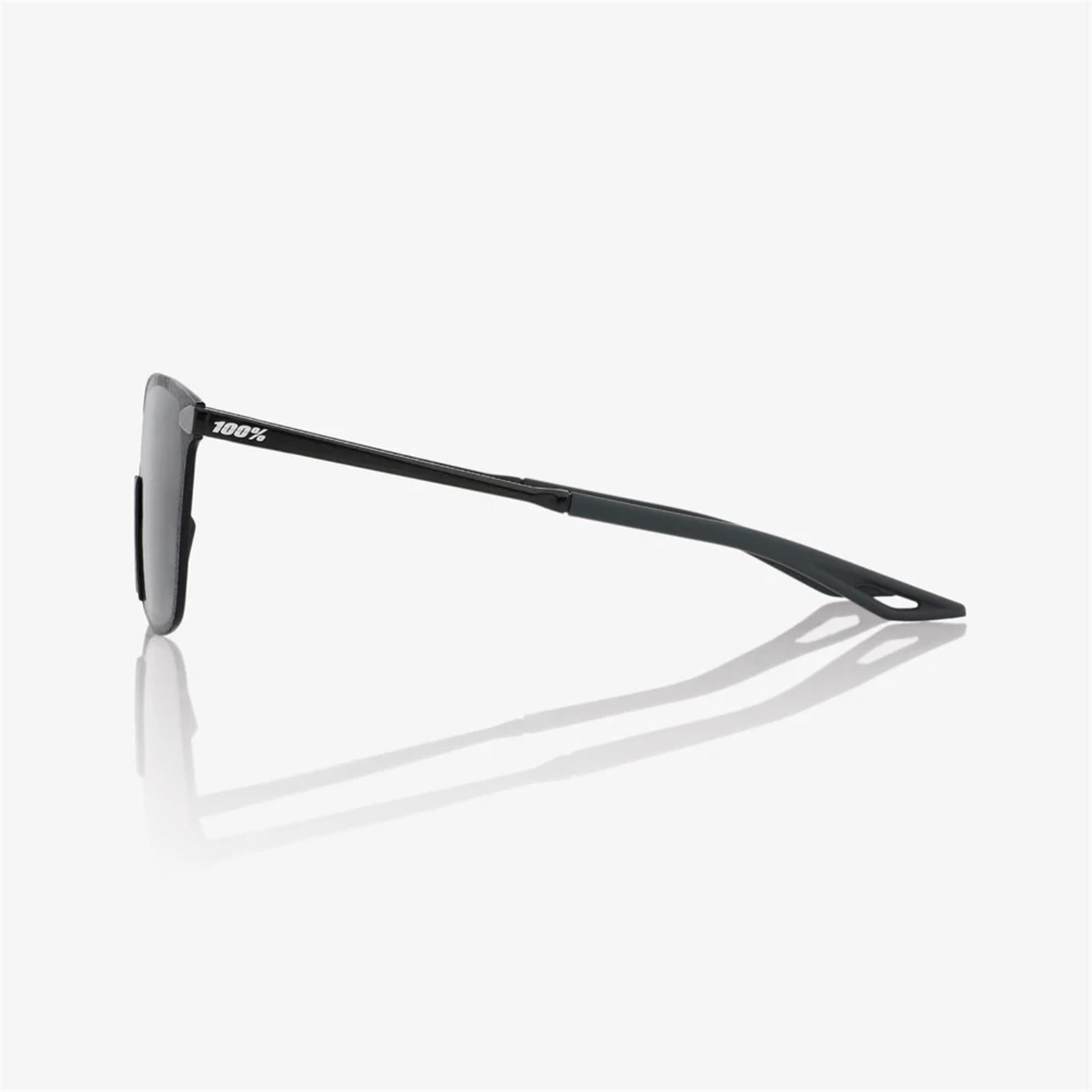 100% Legere™ SQUARE Sunglasses - Polished Black - Smoke Lens 60020-00009_1768203