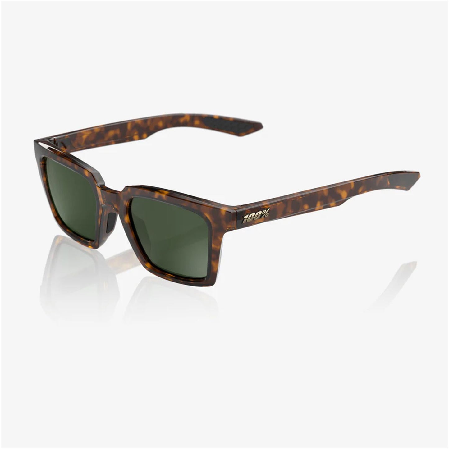 100% Erba Gloss Havana Sunglasses - Grey Green Lens 60061-00001_1768204