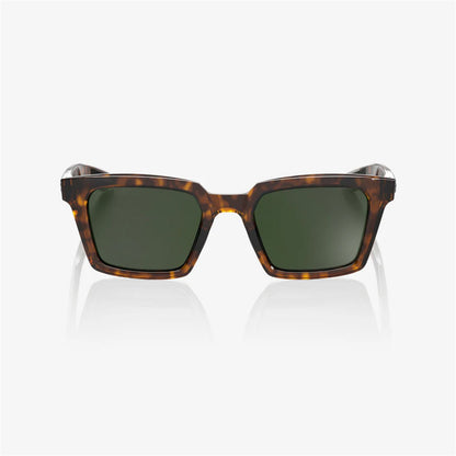 100% Erba Gloss Havana Sunglasses - Grey Green Lens 60061-00001_1768205