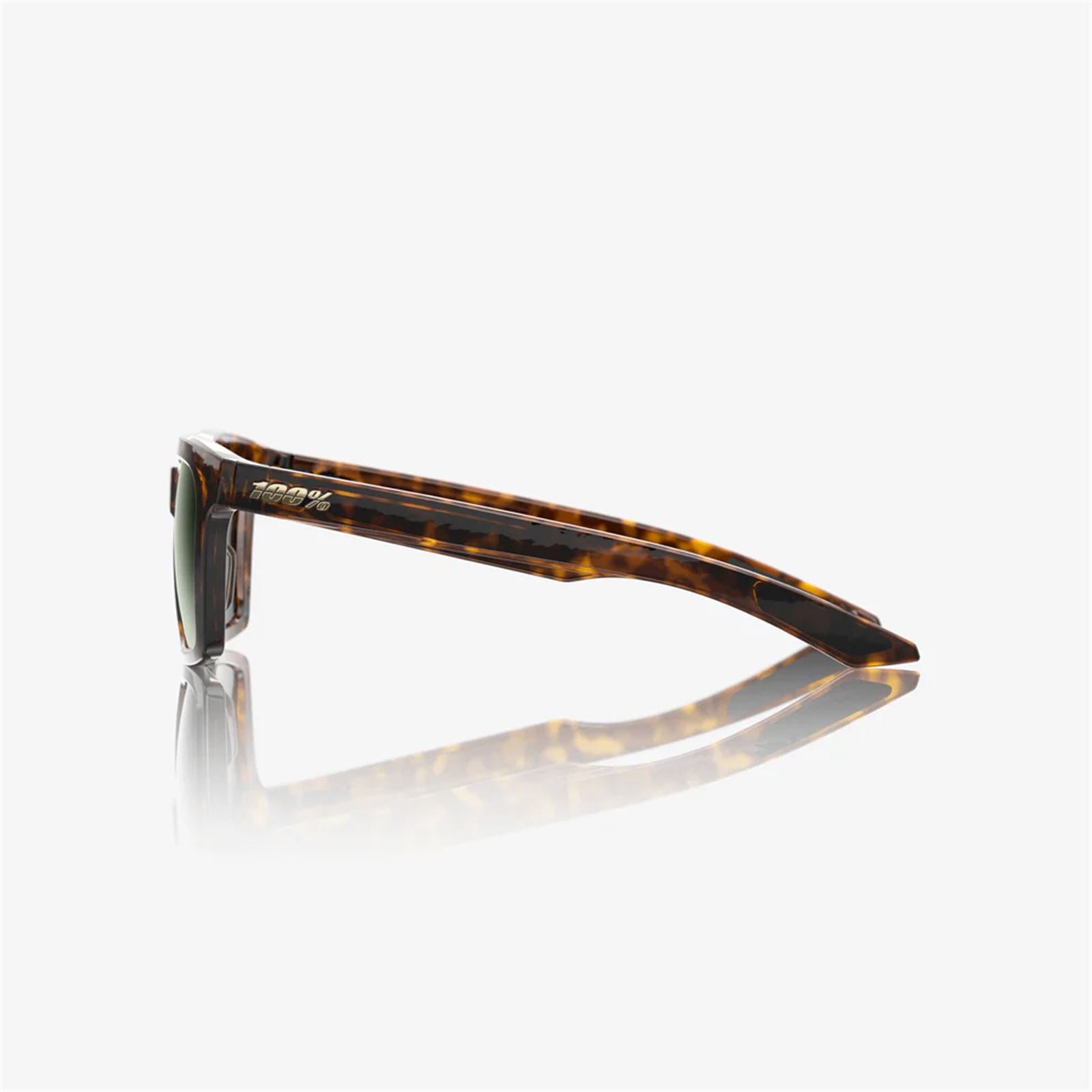 100% Erba Gloss Havana Sunglasses - Grey Green Lens 60061-00001_1768206