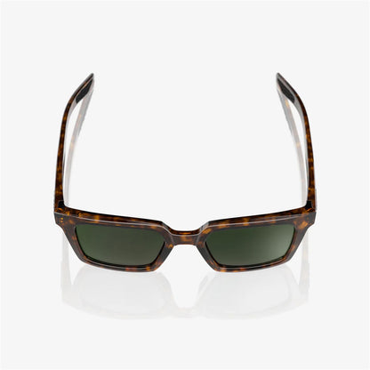 100% Erba Gloss Havana Sunglasses - Grey Green Lens 60061-00001_1768207