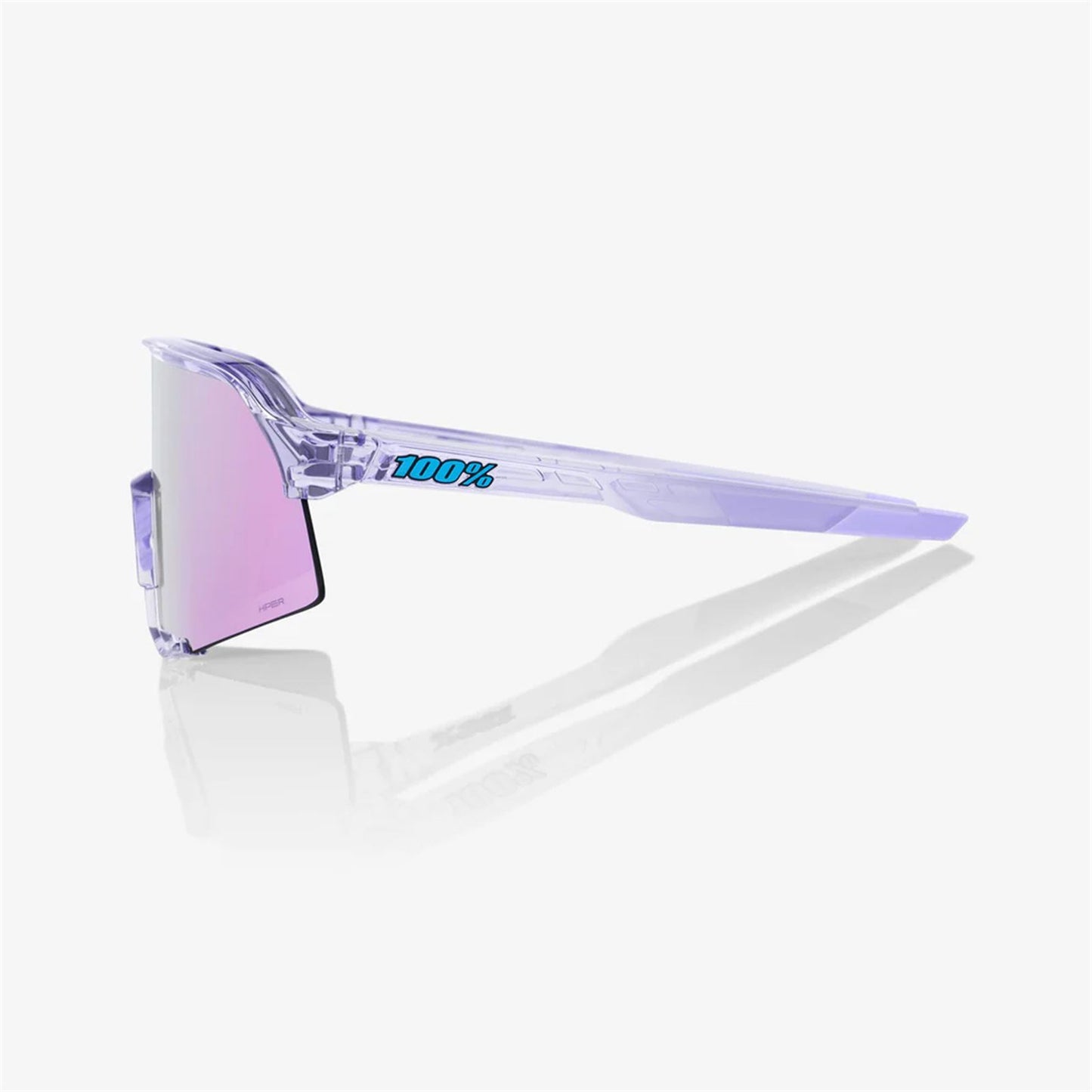 100% S3 Polished Translucent Sunglasses - HiPER® Lavender Mirror Lens 60005-00004_1768210