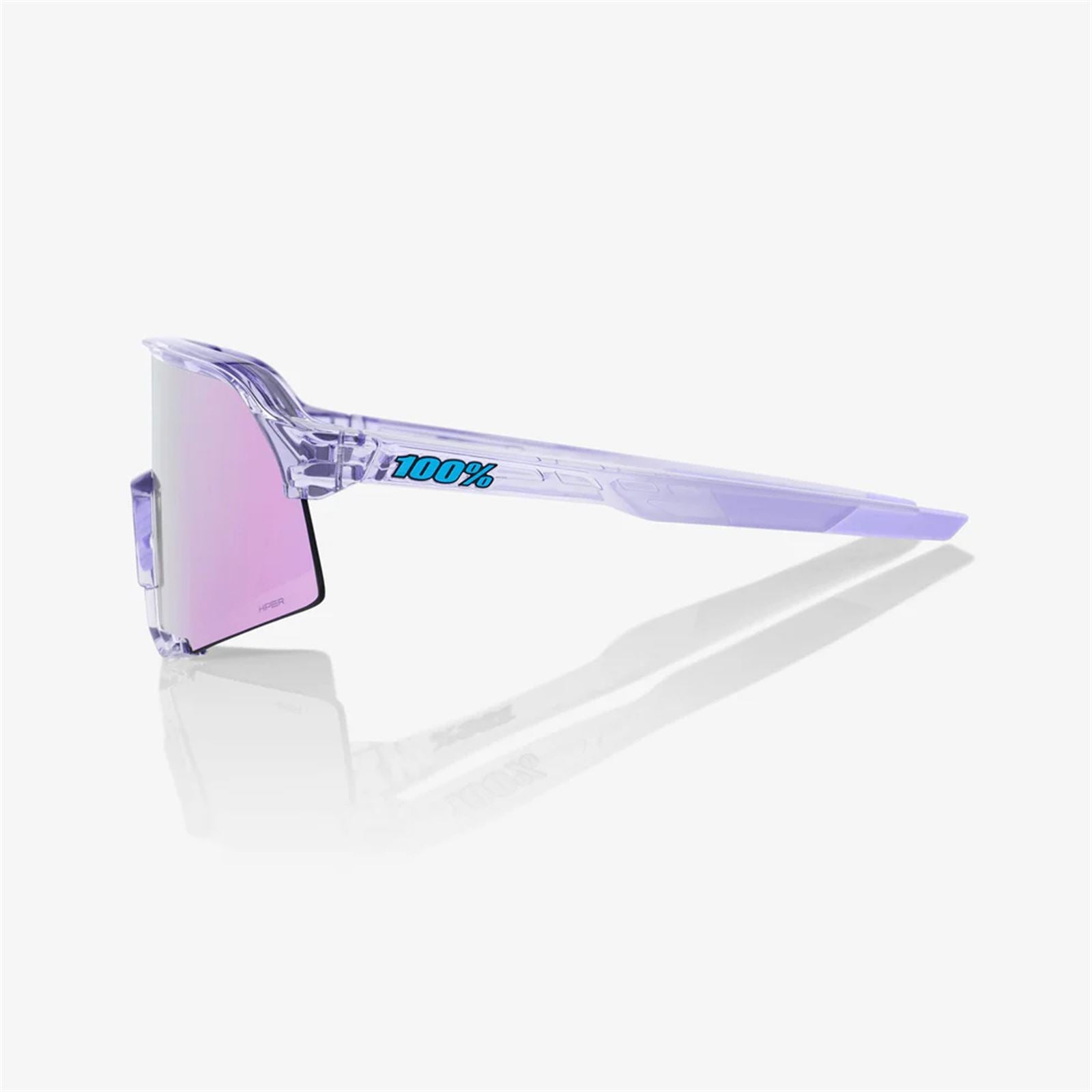100% S3 Polished Translucent Sunglasses - HiPER® Lavender Mirror Lens 60005-00004_1768210