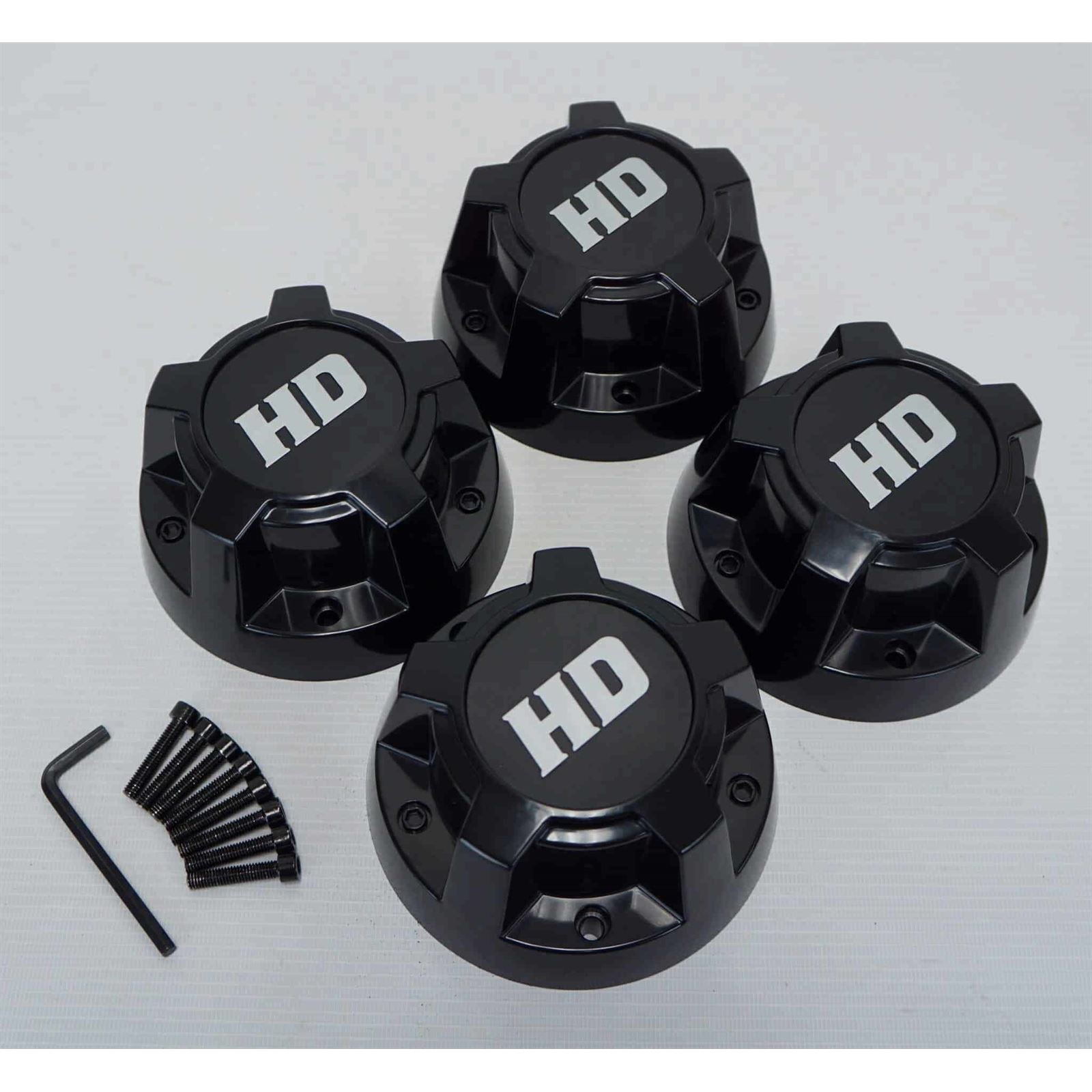 Birdie Pro Center Cap – Black color – Silver HD logo for 14" Rhino Wheels only CC0007_1547941