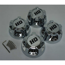 Birdie Pro Center Cap – Silver – Black HD logo for 14" Rhino Wheels only - Set of 4 [MPN: CC0008]_2116454