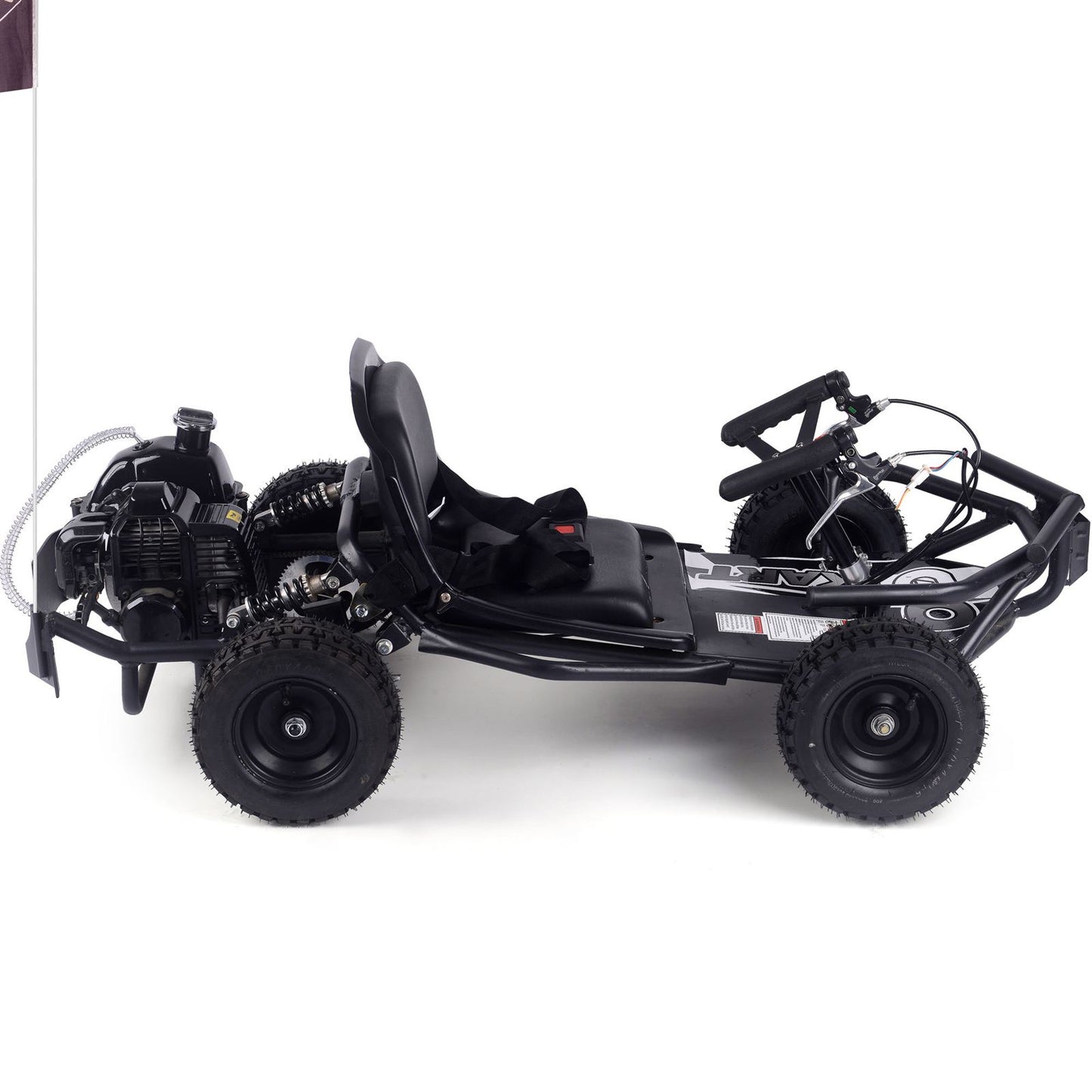 MotoTec USA Sandman Kids Gas Powered 52cc Go Kart - Black [MPN: MT-GK-Sandman-52cc_Black]_2048794