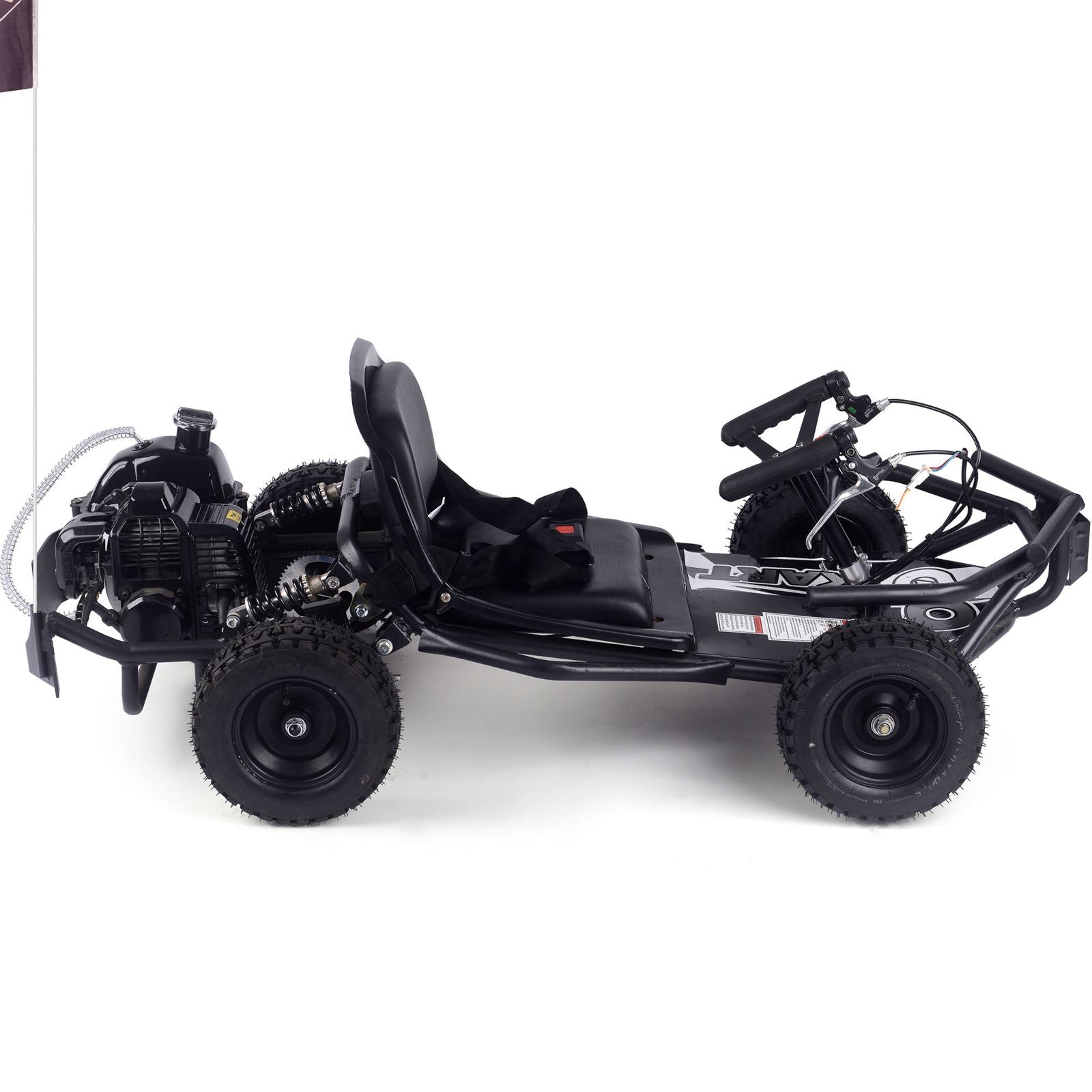 MotoTec USA Sandman Kids Gas Powered 52cc Go Kart - Black [MPN: MT-GK-Sandman-52cc_Black]_2048794