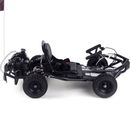 MotoTec USA Sandman Kids Gas Powered 52cc Go Kart - Black [MPN: MT-GK-Sandman-52cc_Black]_2048794