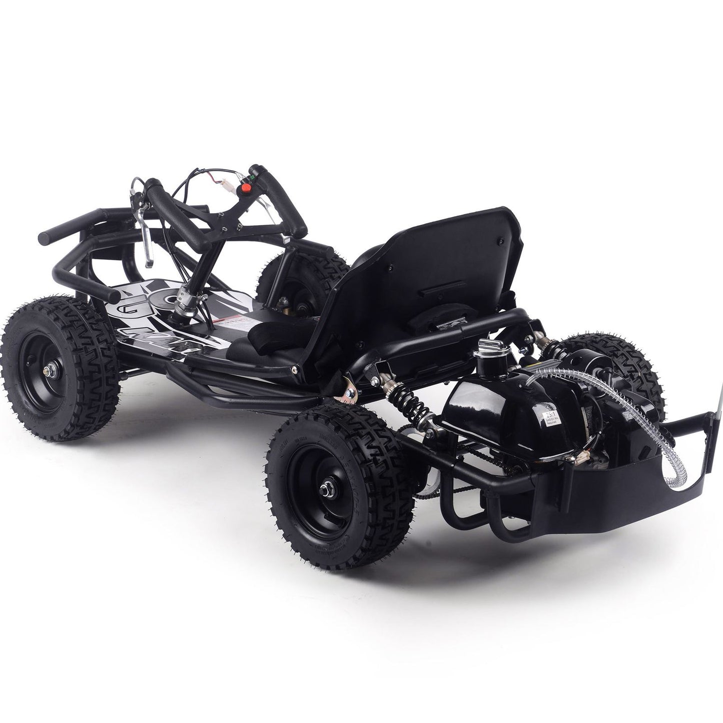 MotoTec USA Sandman Kids Gas Powered 52cc Go Kart - Black [MPN: MT-GK-Sandman-52cc_Black]_2048795