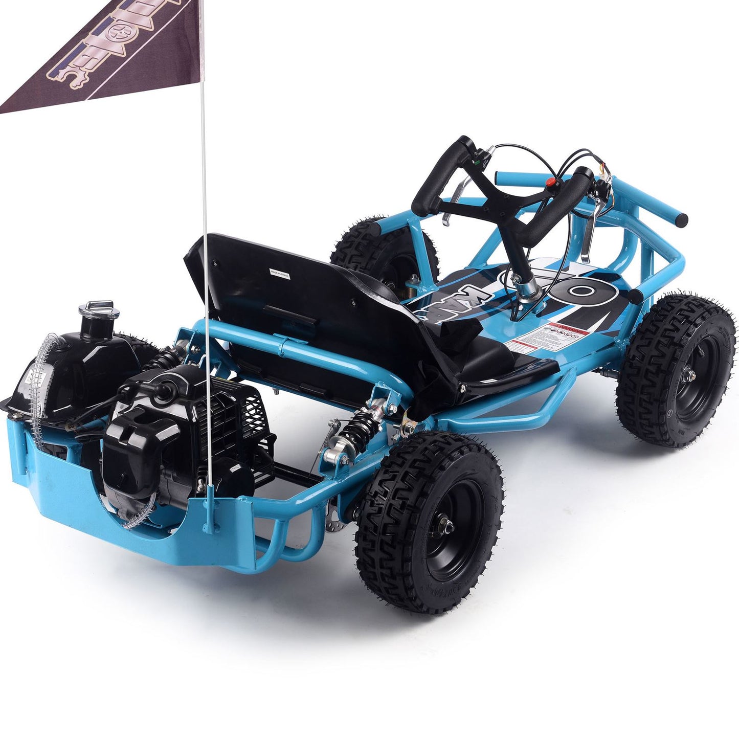 MotoTec USA Sandman Kids Gas Powered 52cc Go Kart - Blue MT-GK-Sandman-52cc_Blue_1555014