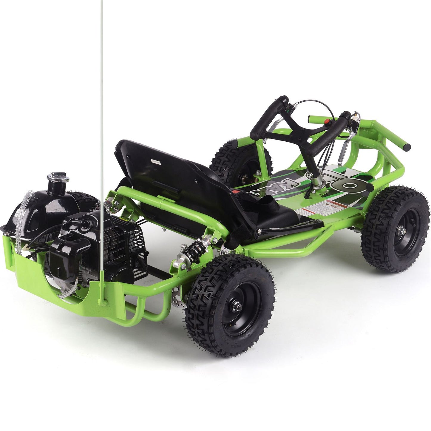 MotoTec USA Sandman Kids Gas Powered 52cc Go Kart - Green [MPN: MT-GK-Sandman-52cc_Green]_2048803