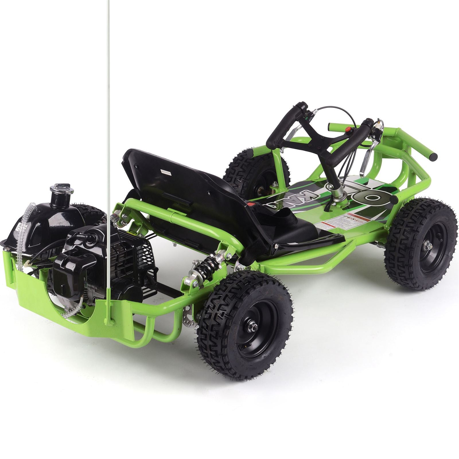 MotoTec USA Sandman Kids Gas Powered 52cc Go Kart - Green [MPN: MT-GK-Sandman-52cc_Green]_2048803
