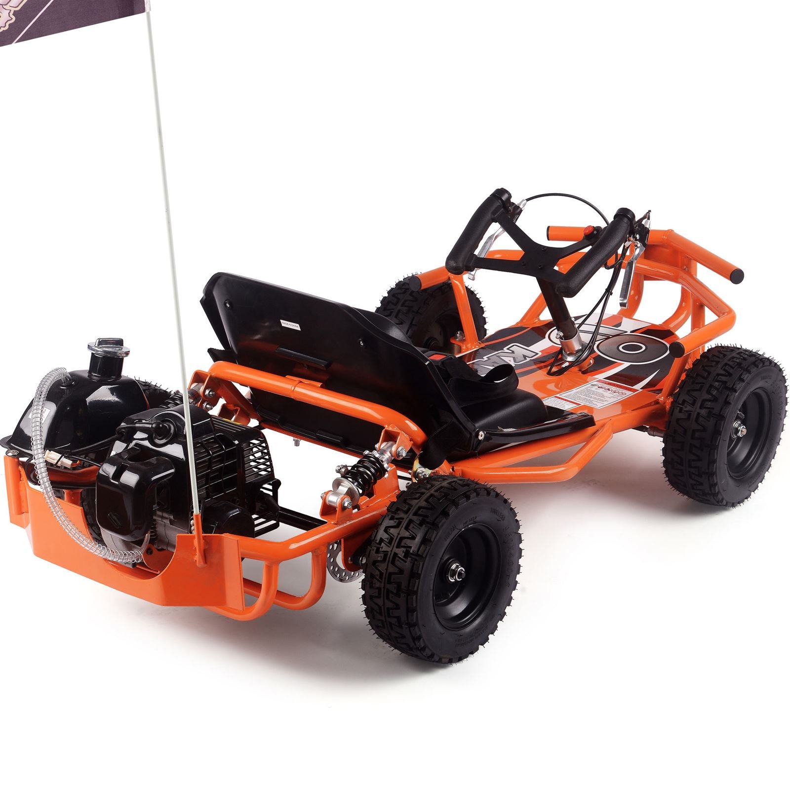 MotoTec USA Sandman Kids Gas Powered 52cc Go Kart - Orange MT-GK-Sandman-52cc_Orange_1555019