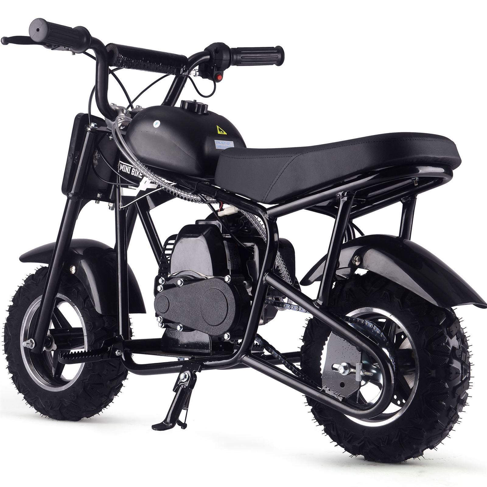 MotoTec USA Urchin 49cc 2-Stroke Kids Gas Mini Bike - Black MT-MB-49cc-Urchin_Black_1555023