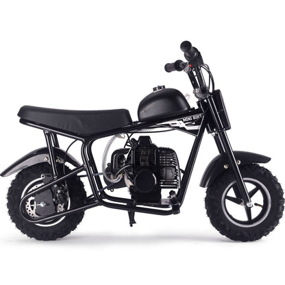 MotoTec USA Urchin 49cc 2-Stroke Kids Gas Mini Bike - Black MT-MB-49cc-Urchin_Black_1555025