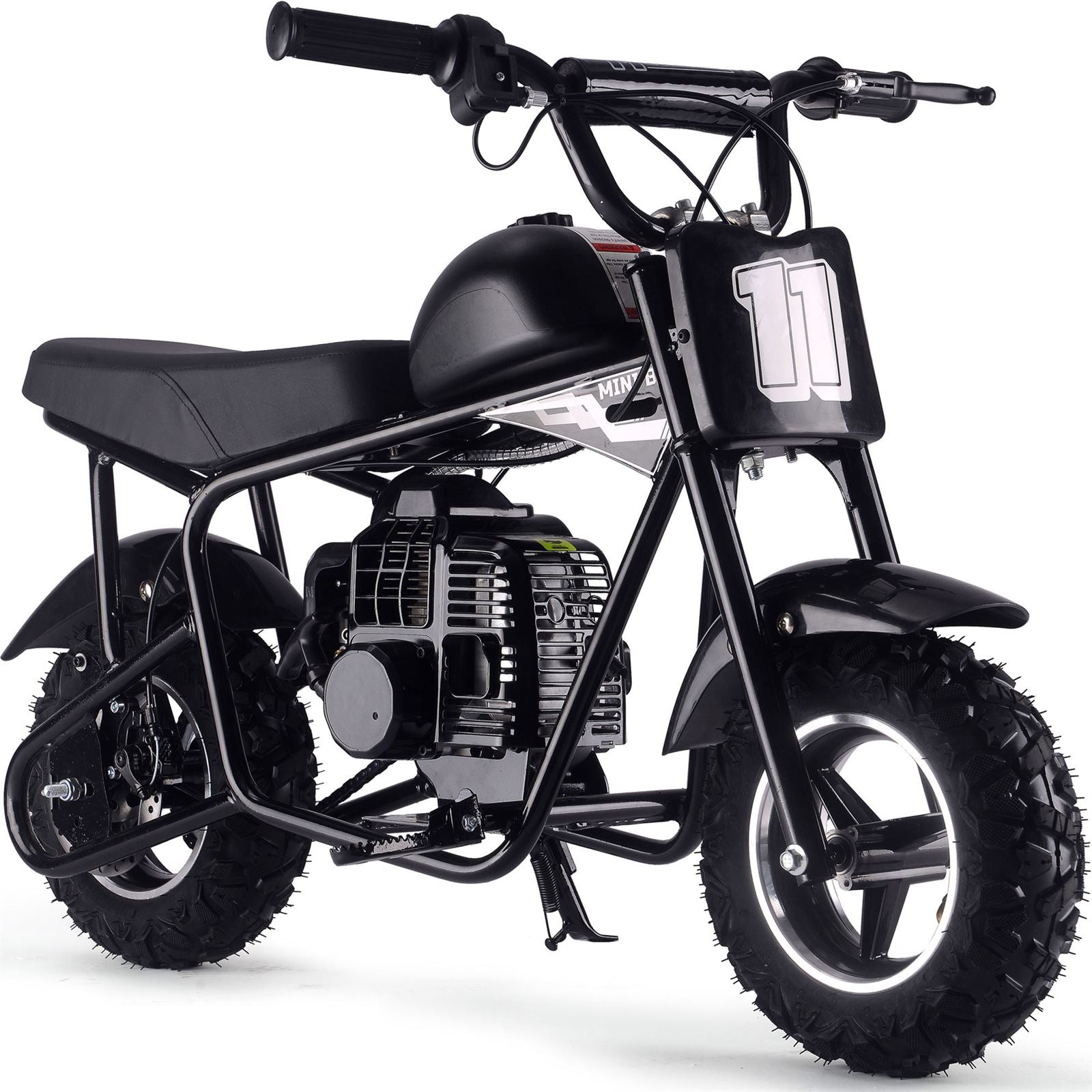 MotoTec USA Urchin 49cc 2-Stroke Kids Gas Mini Bike - Black MT-MB-49cc-Urchin_Black_1555026