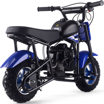 MotoTec USA Urchin 49cc 2-Stroke Kids Gas Mini Bike - Blue MT-MB-49cc-Urchin_Blue_1555030